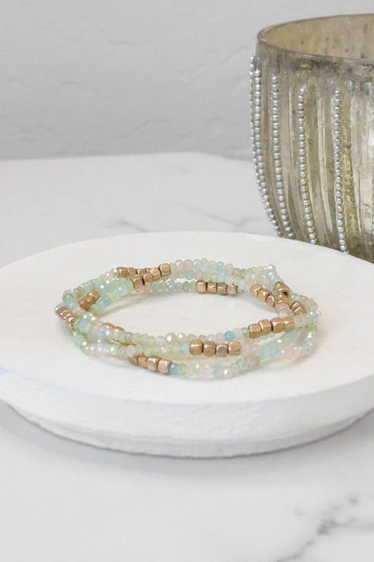 Gold Tone Stack Bracelets - set of 4