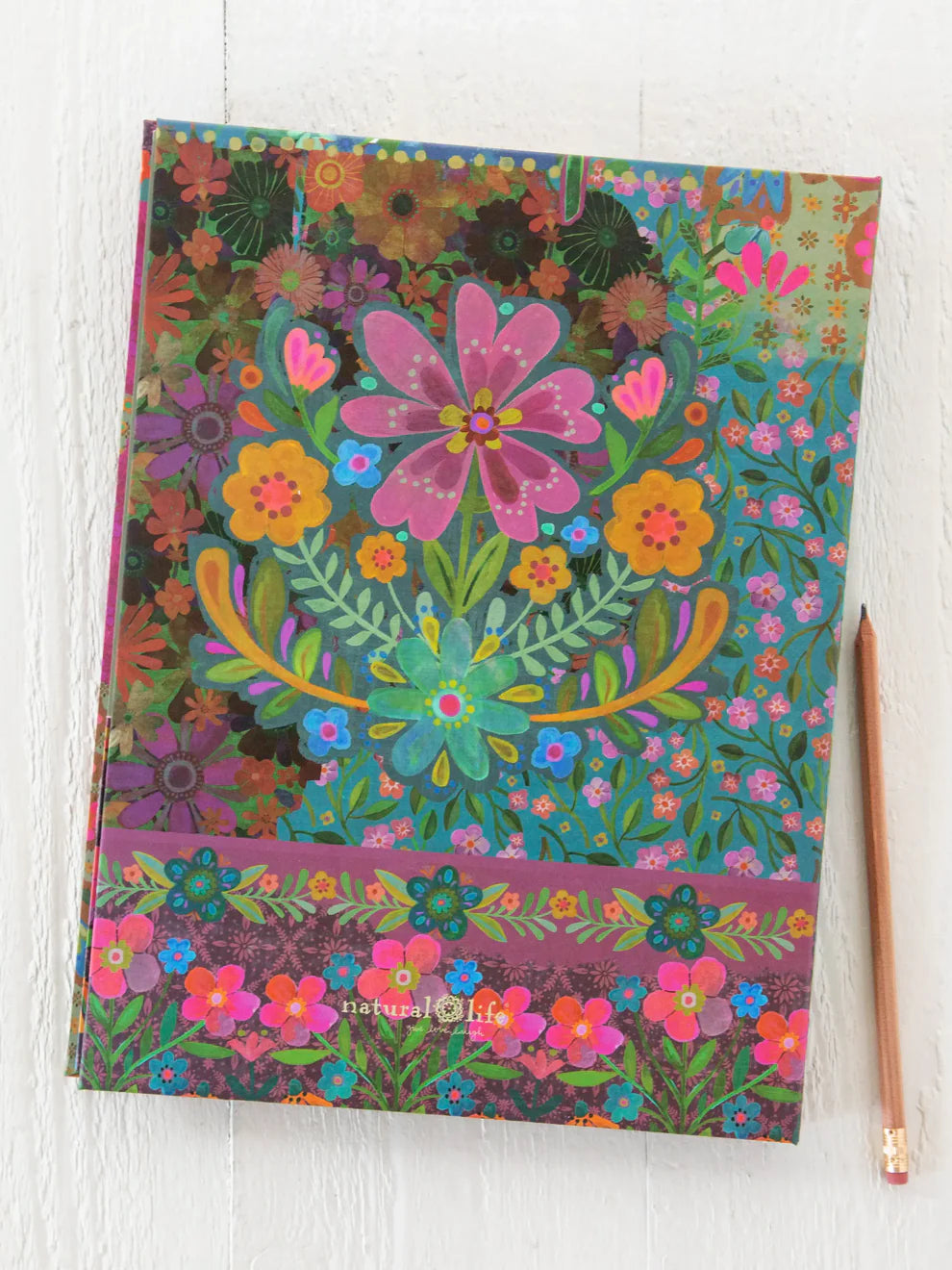 Clipfolio with Notepad - Teal Heart