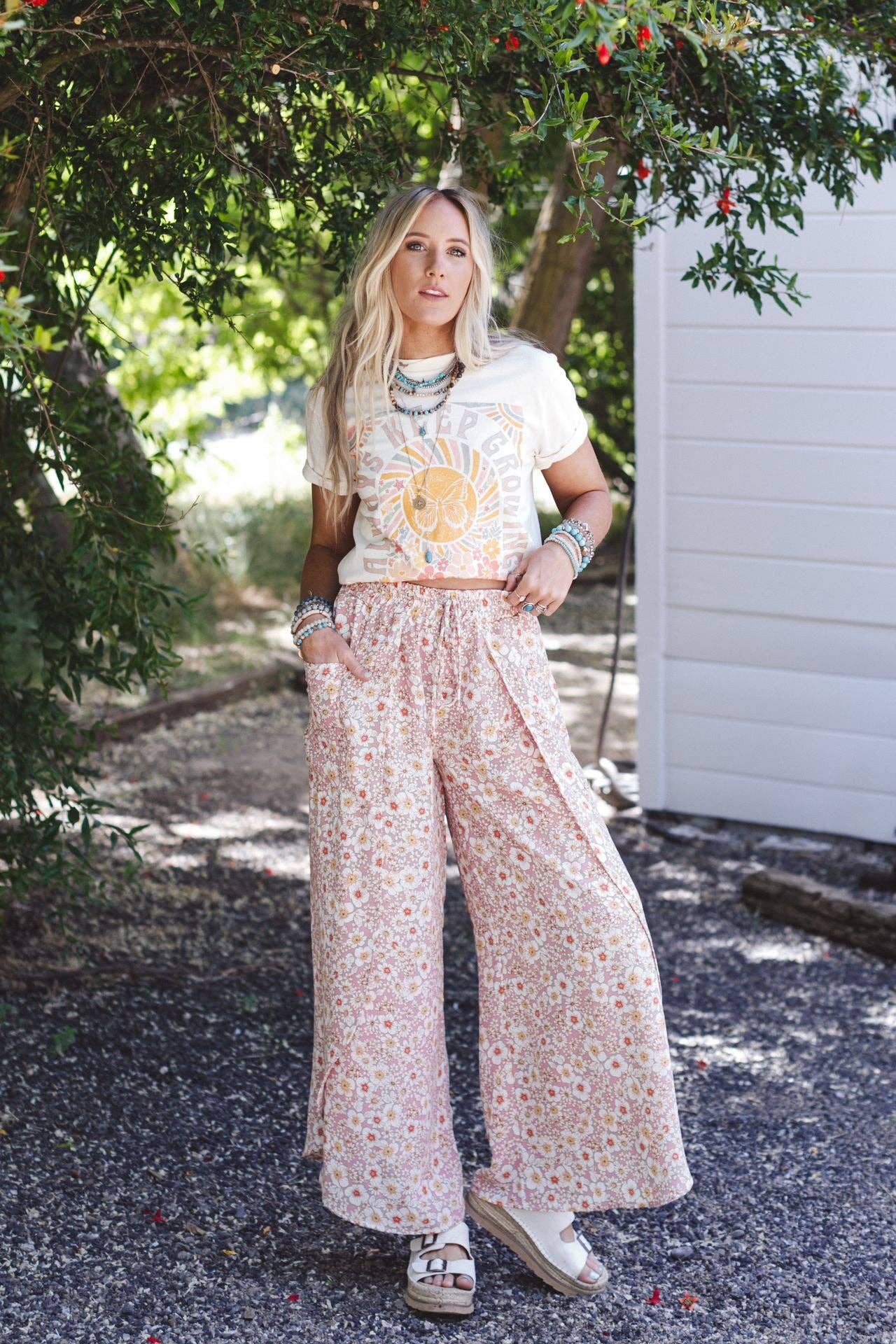 Blossom Garden Drawstring Pants