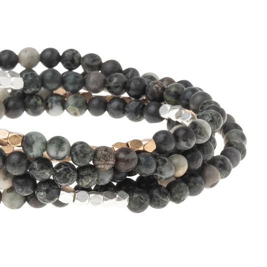 Stone Wrap Bracelet/Necklace - Kambaba Jasper
