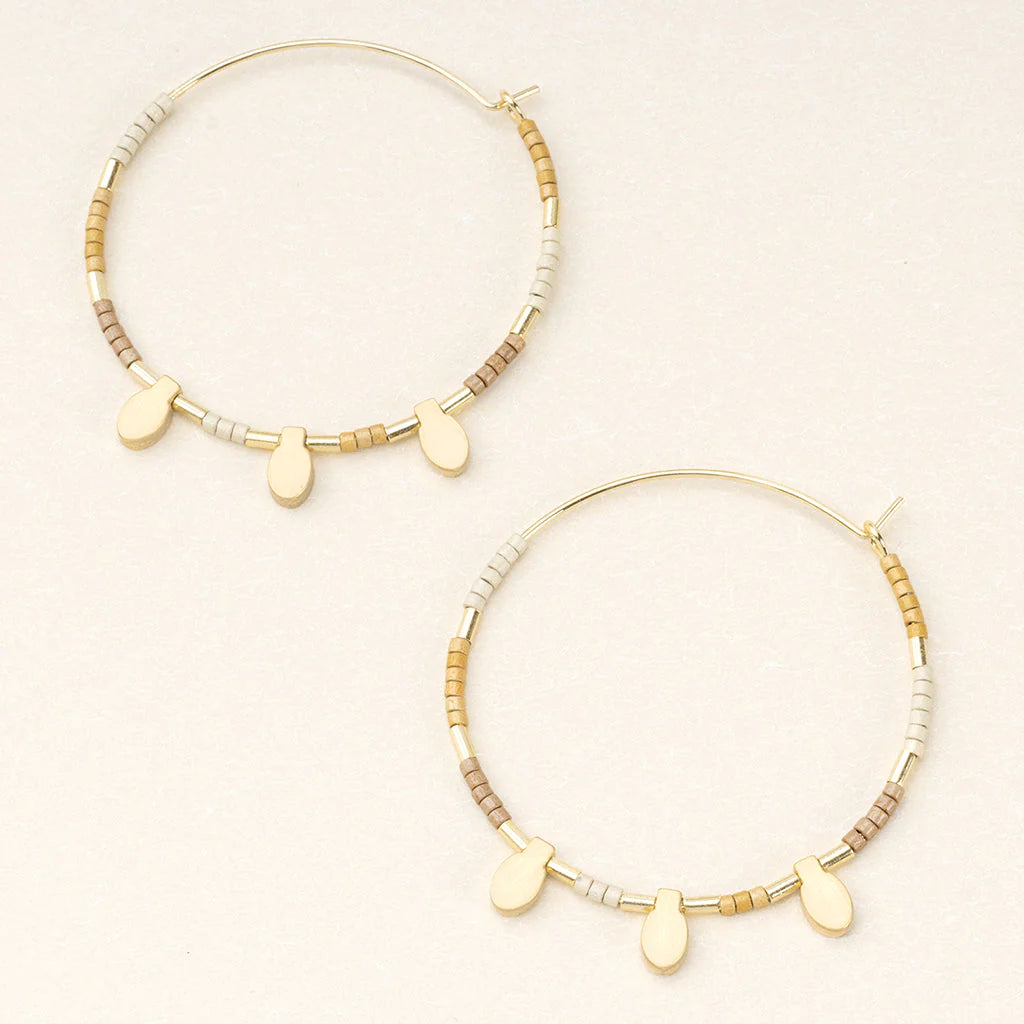 Chromacolor Miyuki Large Hoop Earring