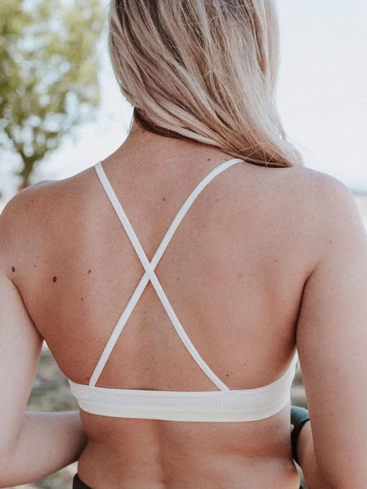 Crochet High Neck Bralette - Ivory