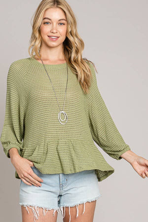 Punta Cana Peplum Knit Top