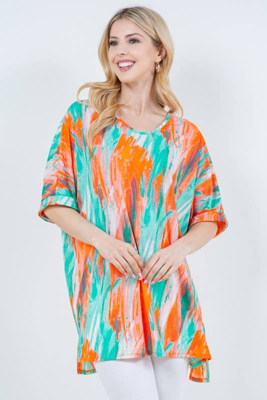 Caribbean Watercolor Tunic