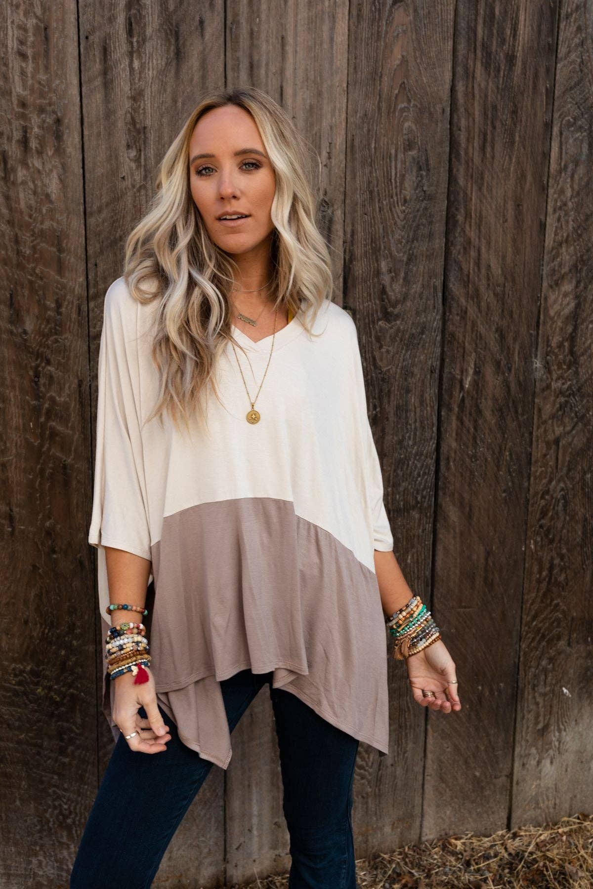 Coffee Sunsets V Neck Top
