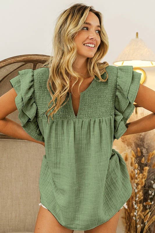 Meri Ruffle Top