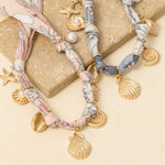 Sea Life Charms Bandana Necklace