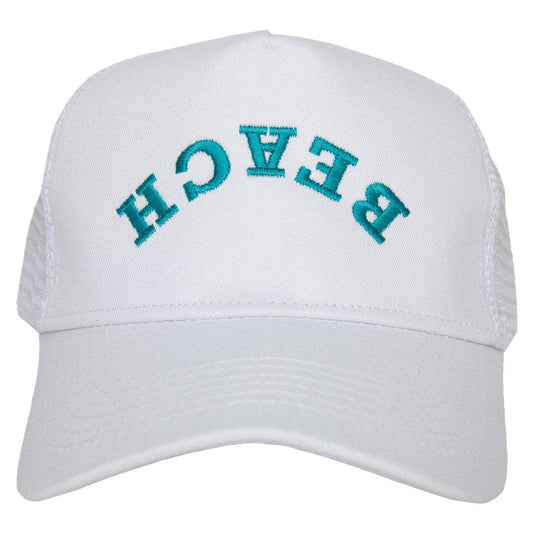 BEACH Upside Down Trucker Cap