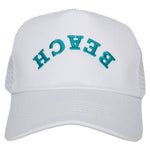 BEACH Upside Down Trucker Cap