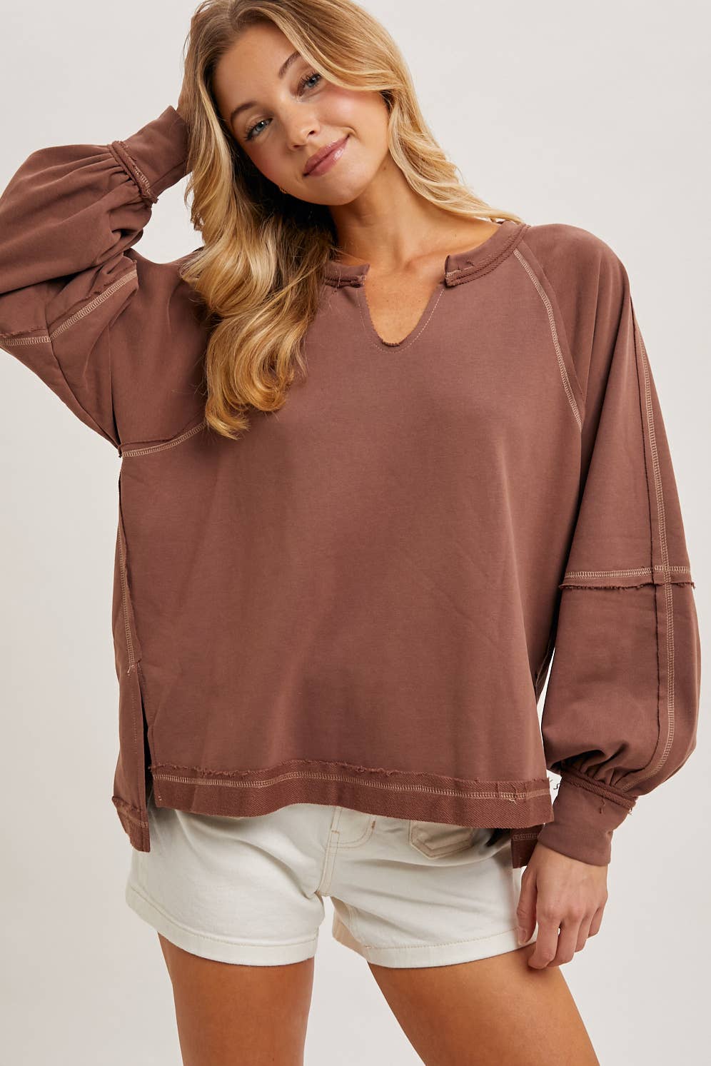 Terry Dolman Knit Top