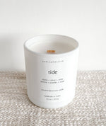 Tide - 10 oz Cedar + Jasmine Matte White Glass Candle
