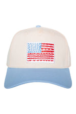 American Flag Two-Toned Fitted Hat