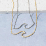 Dainty Wave Pendant Necklace