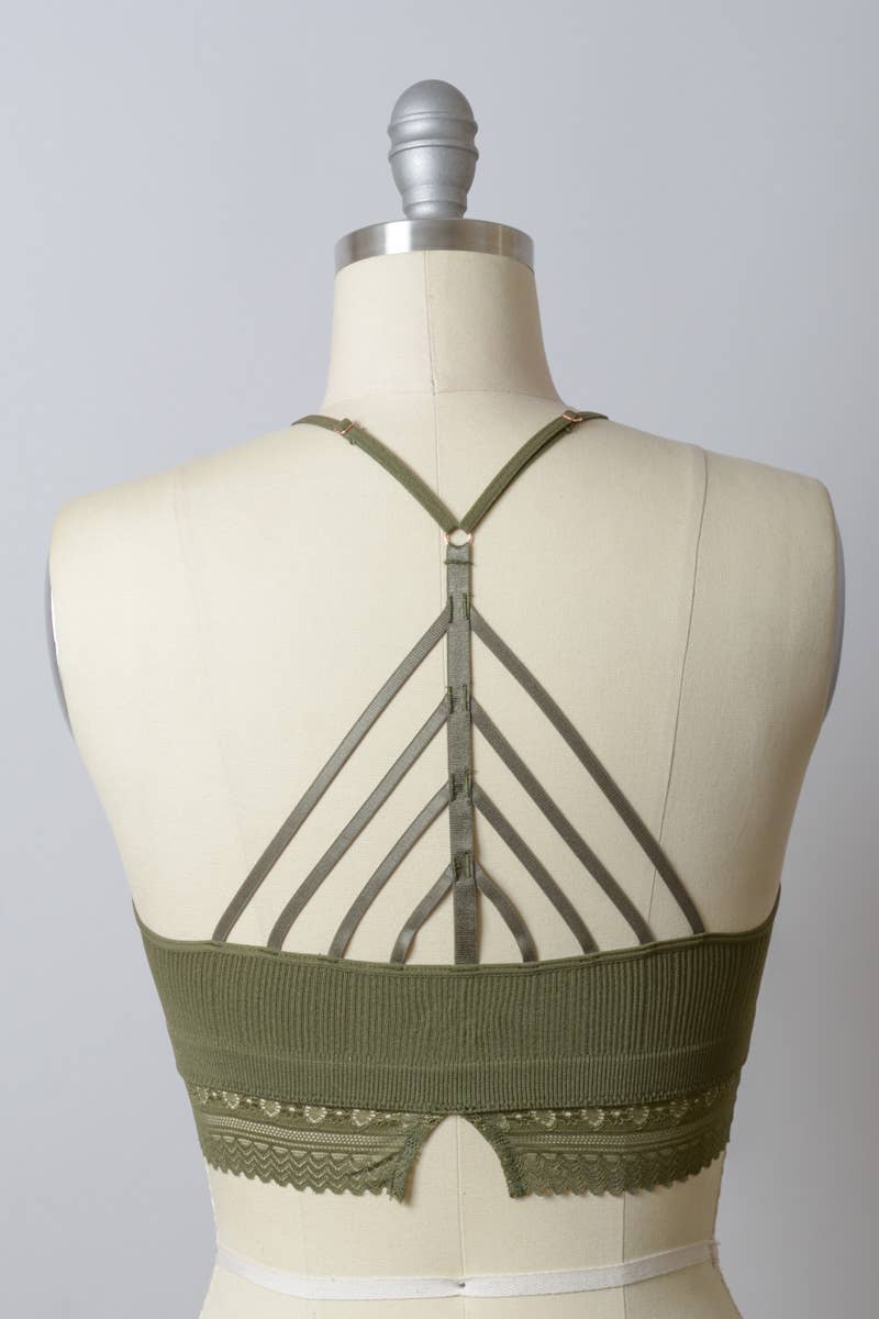 High Neck Crochet Lace Bralette