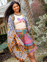 Soleil Tassel Kimono - Light Grey Mandala