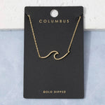 Dainty Wave Pendant Necklace
