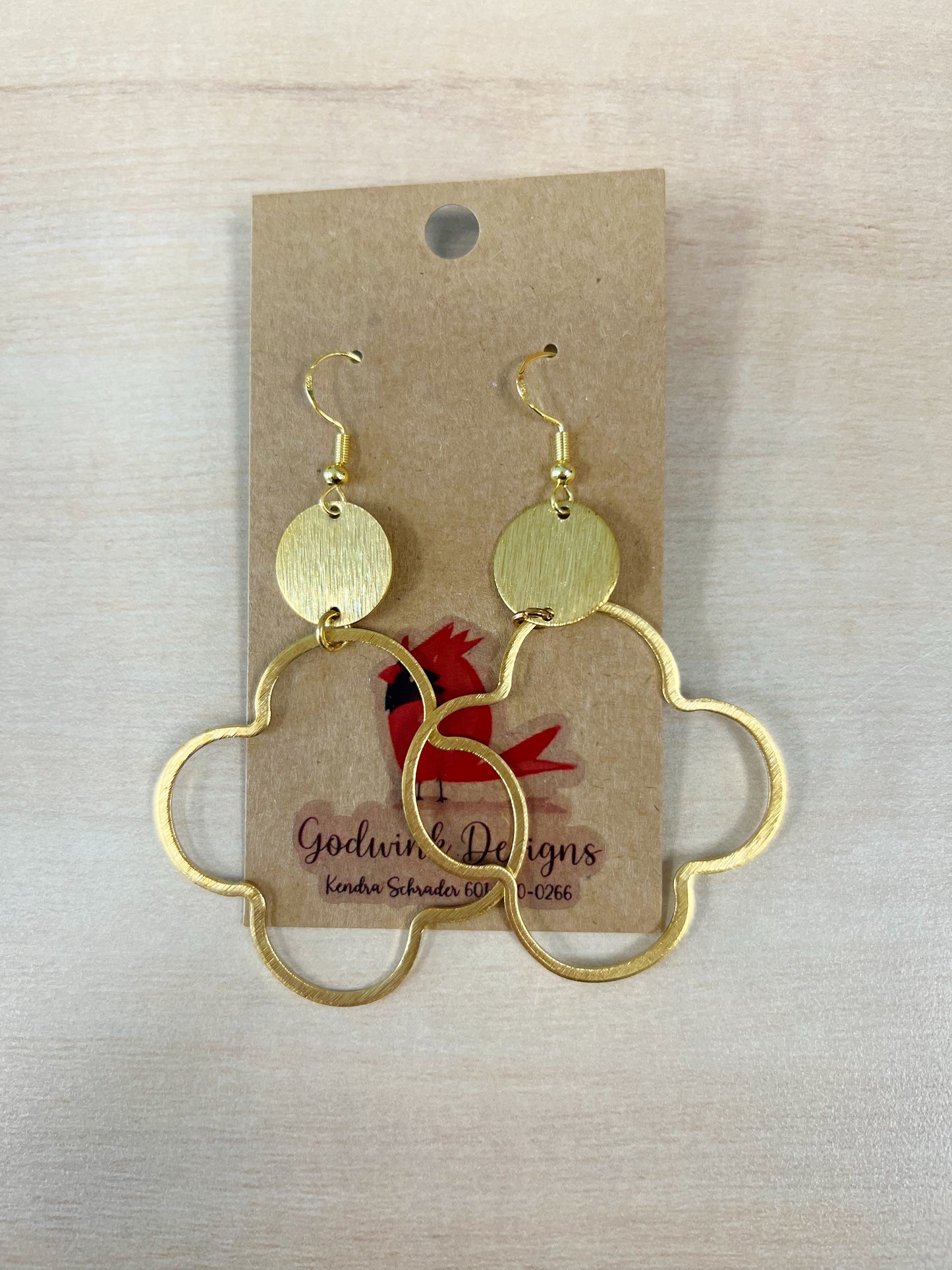 Gold Flower Earrings