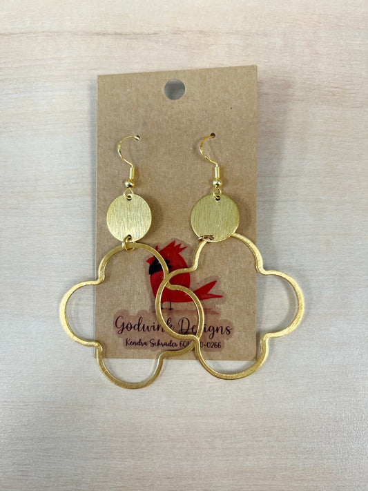 Gold Flower Earrings