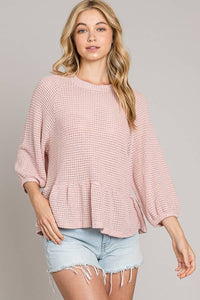 Punta Cana Peplum Knit Top