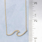 Dainty Wave Pendant Necklace