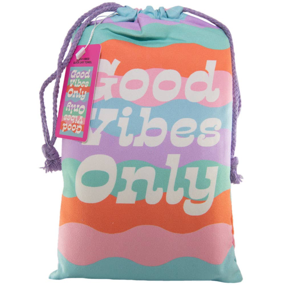 Good Vibes Quick Dry Beach Towel