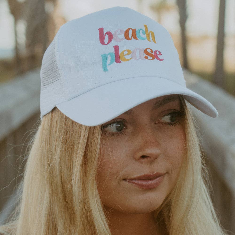 Beach Please Foam Trucker Hat