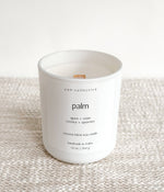 Palm - 10 oz Violet + Coconut Matte White Glass Candle