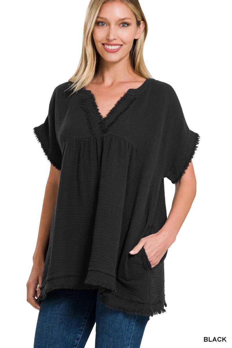 Shayla Gauze Top