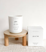 Palm - 10 oz Violet + Coconut Matte White Glass Candle