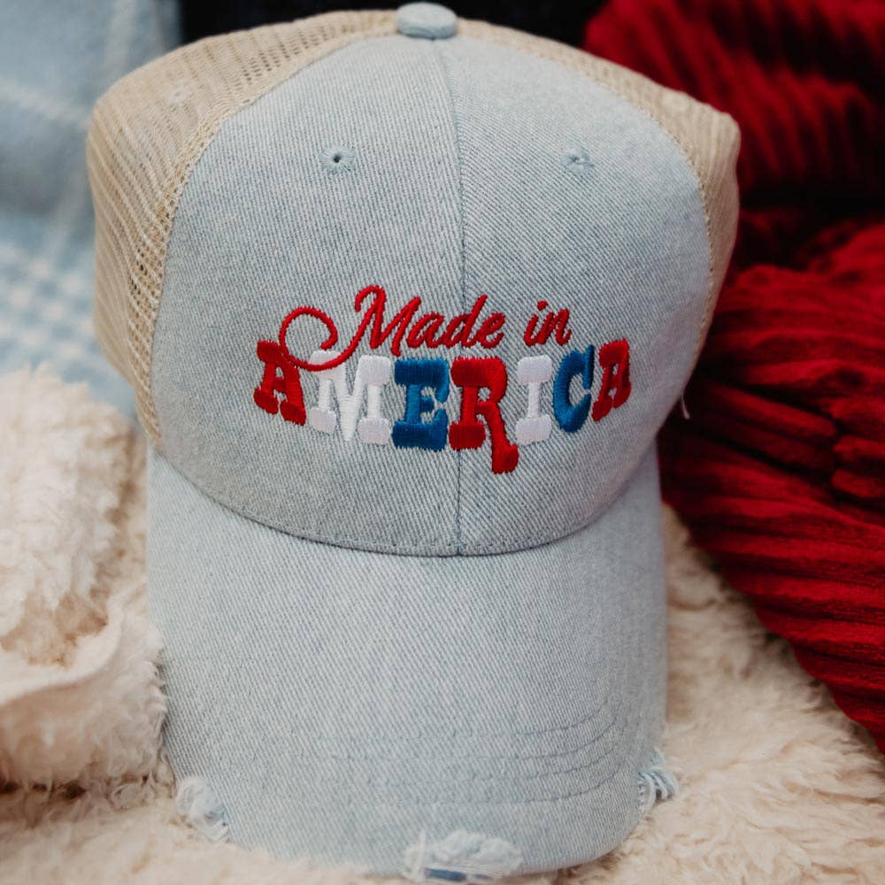 Made in America Denim Trucker Hat