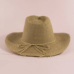 Paper Straw Braided Cord Band Cowboy Hat