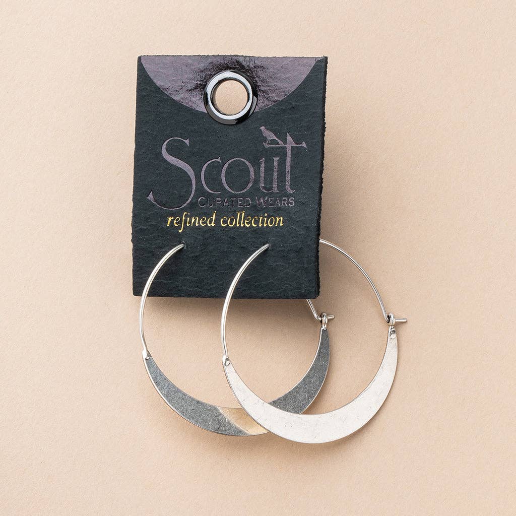 Refined Earring - Crescent Hoop/Gold