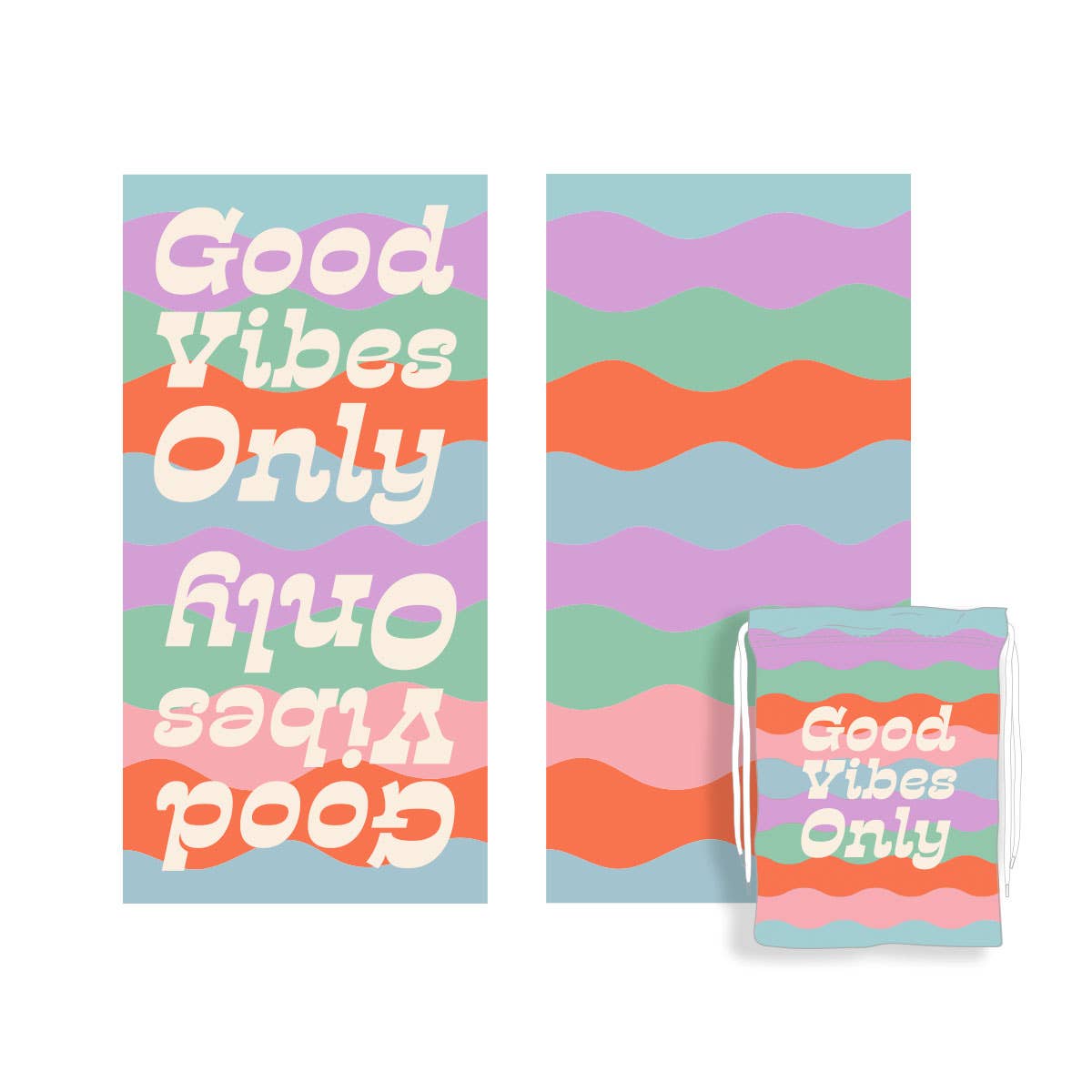 Good Vibes Quick Dry Beach Towel