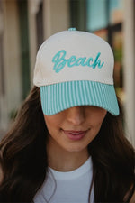 Beach Cursive Two-Toned Trucker Hats