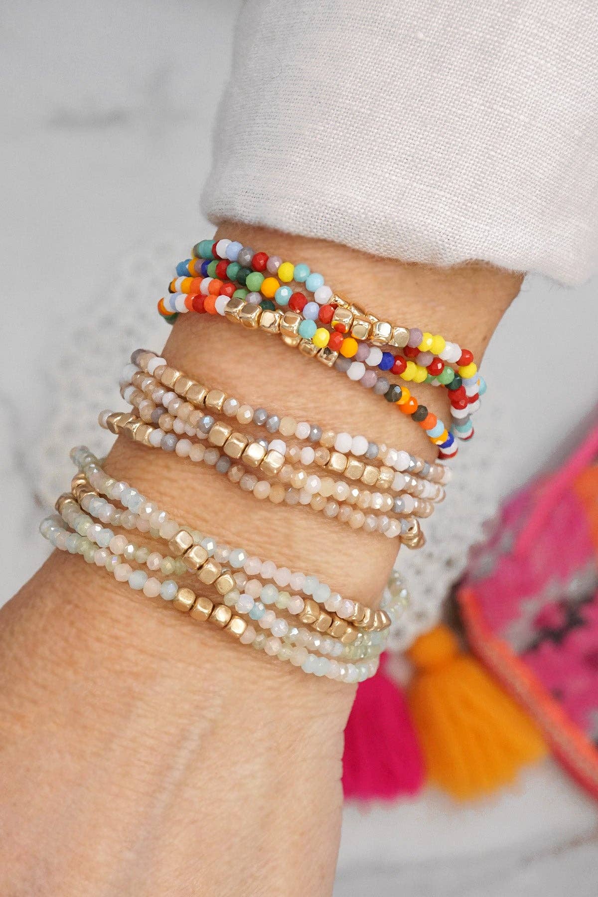 Gold Tone Stack Bracelets - set of 4
