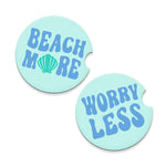 Beach More Car Coaster Set