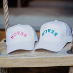 BEACH Upside Down Trucker Cap