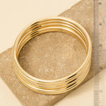 5Pc Metallic Bangle Bracelet Set