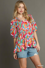 Abstract Baby Doll Top