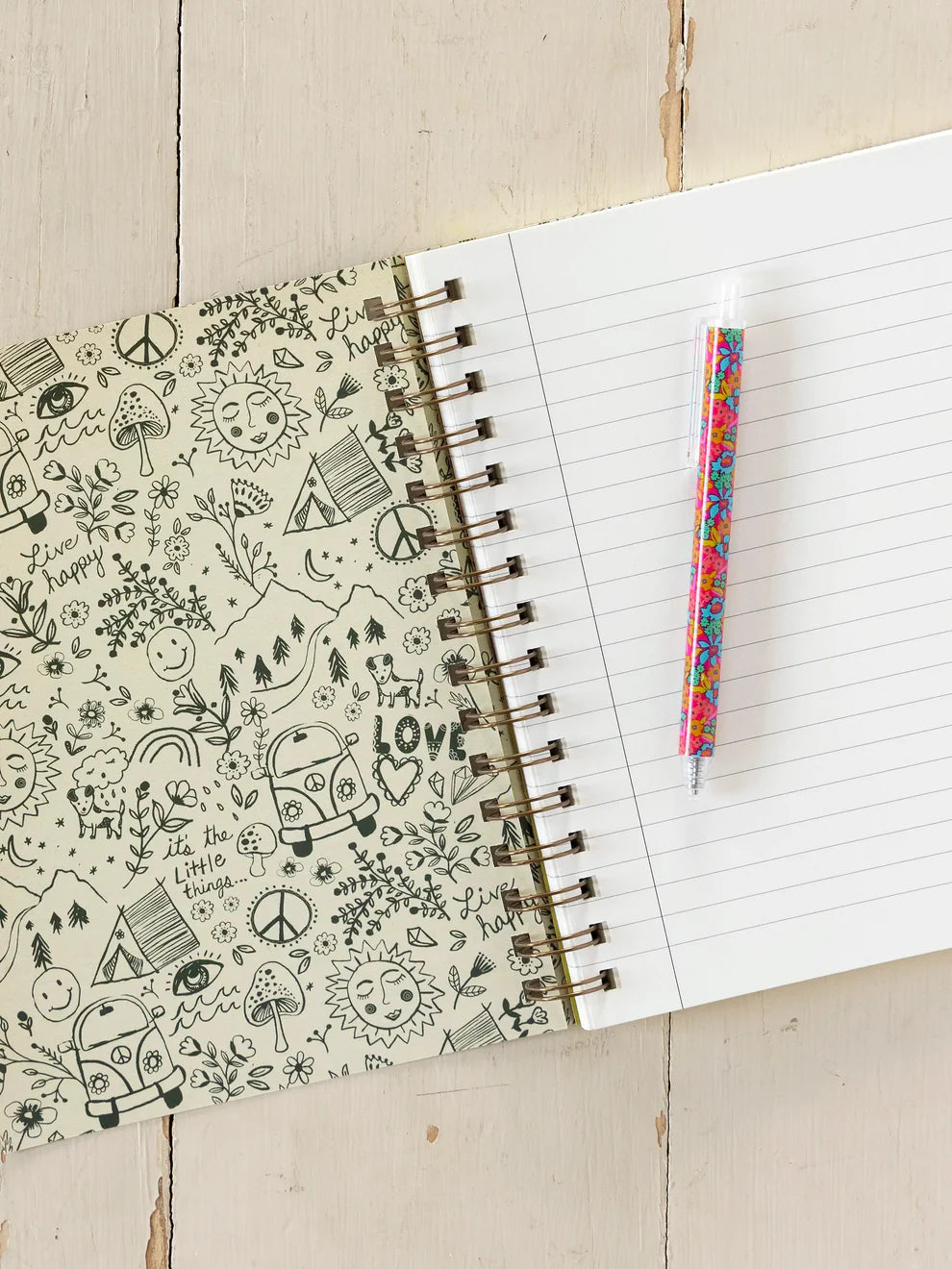 Spiral Notebook - Patchwork Chirps