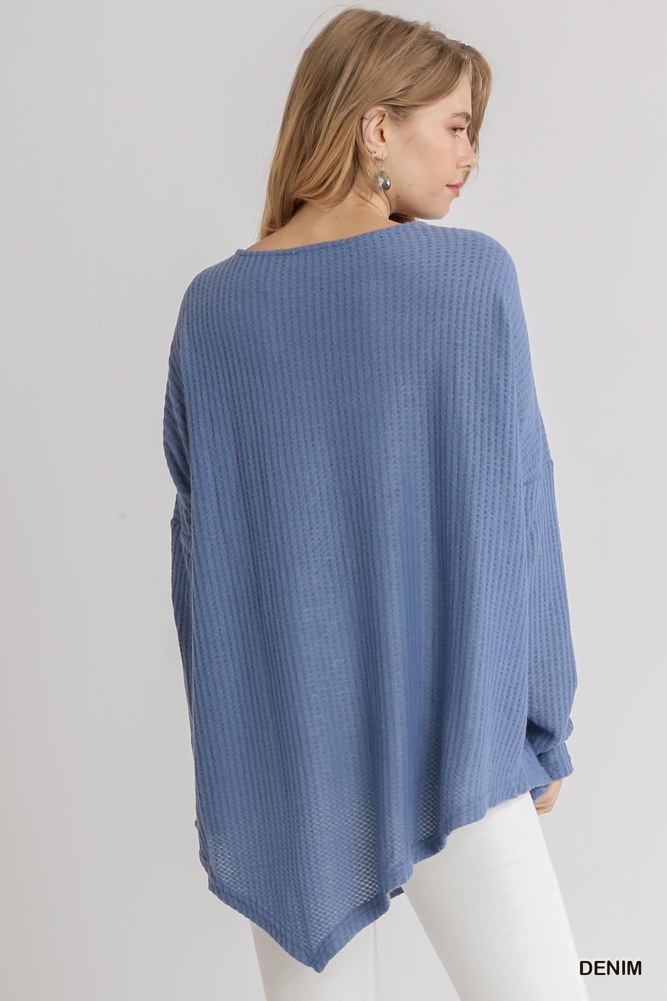 Waffle Knit Basic Top