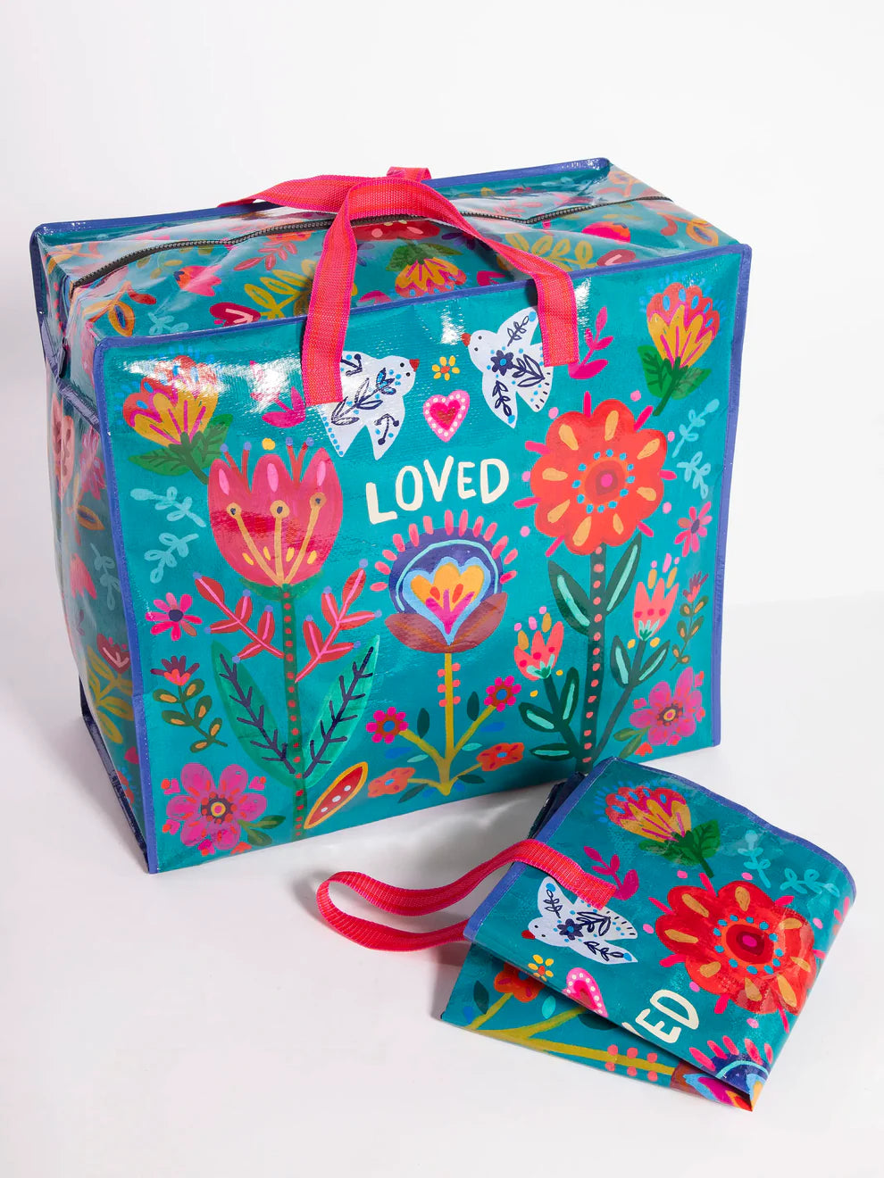 Jumbo Zippered Tote Bag - Loved