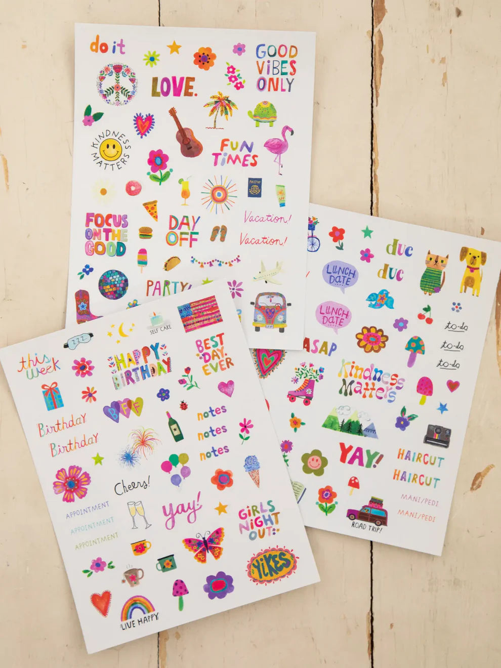 Planner Sticker Set, Set of 3 - Multi