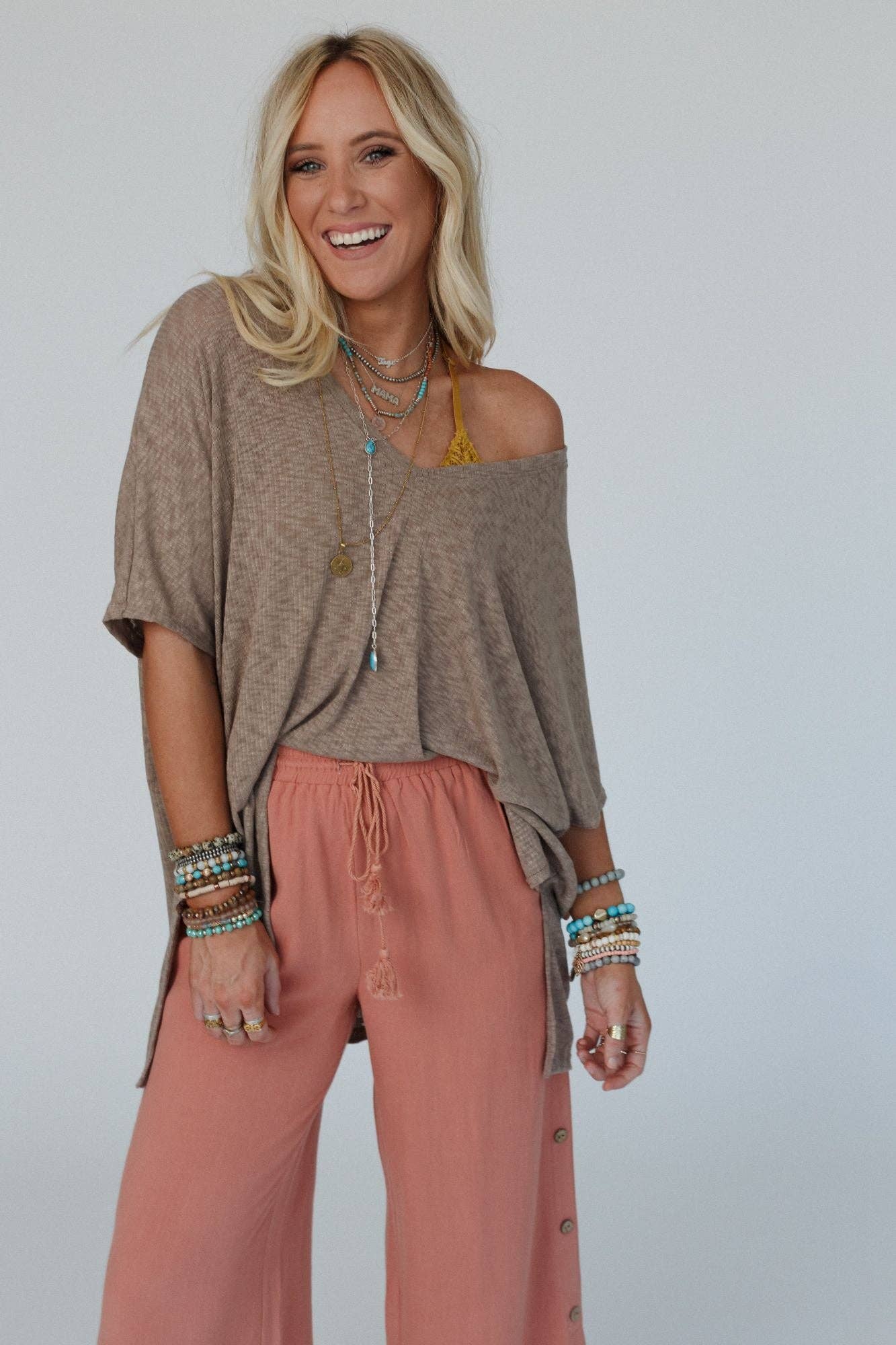 Warm Nights V Neck Top