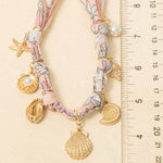 Sea Life Charms Bandana Necklace