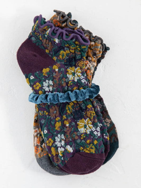 Blossom Ankle Socks & Scrunchies Set