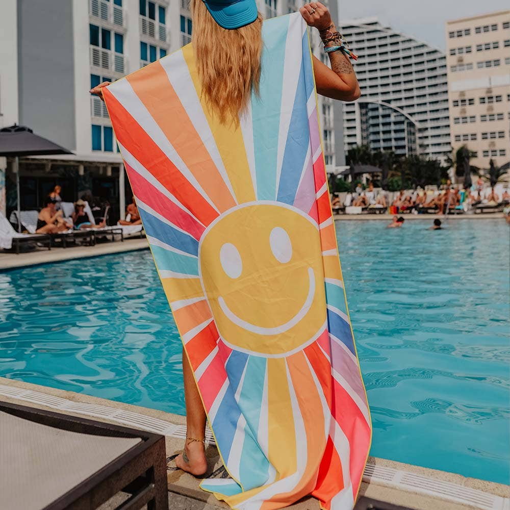 Smiley Sunshine Quick Dry Beach Towels