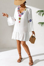 Floral Crochet Boho Beach Cover-Up