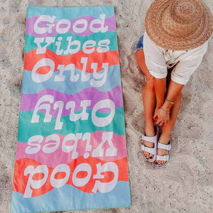 Good Vibes Quick Dry Beach Towel