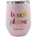 Beach Please Wine Tumbler